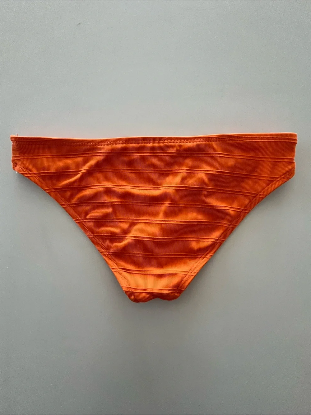 L*Space Rosemary Style Ribbed Orange Tangerine Full Cut Bikini Bottoms Sz Small